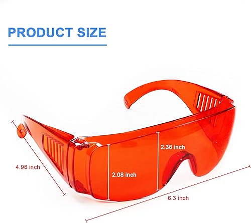 Miniatura 8 de EZGO Gafas de seguridad para laboratorio dental, gafas antivaho para protección de ojos, gafas de seguridad para blanquear los dientes, luz de curado
