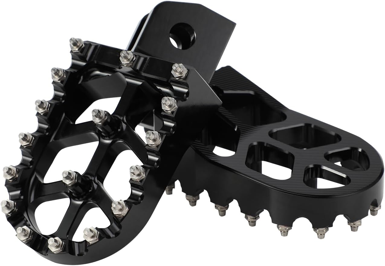 Dirt Bike Foot Pegs,Motorcycle Footpegs Wider Foot Rest Pedal CNC for TTR 125 TTR125LE 05-24 TTR125L 05-08 TTR125E 05-09 Black