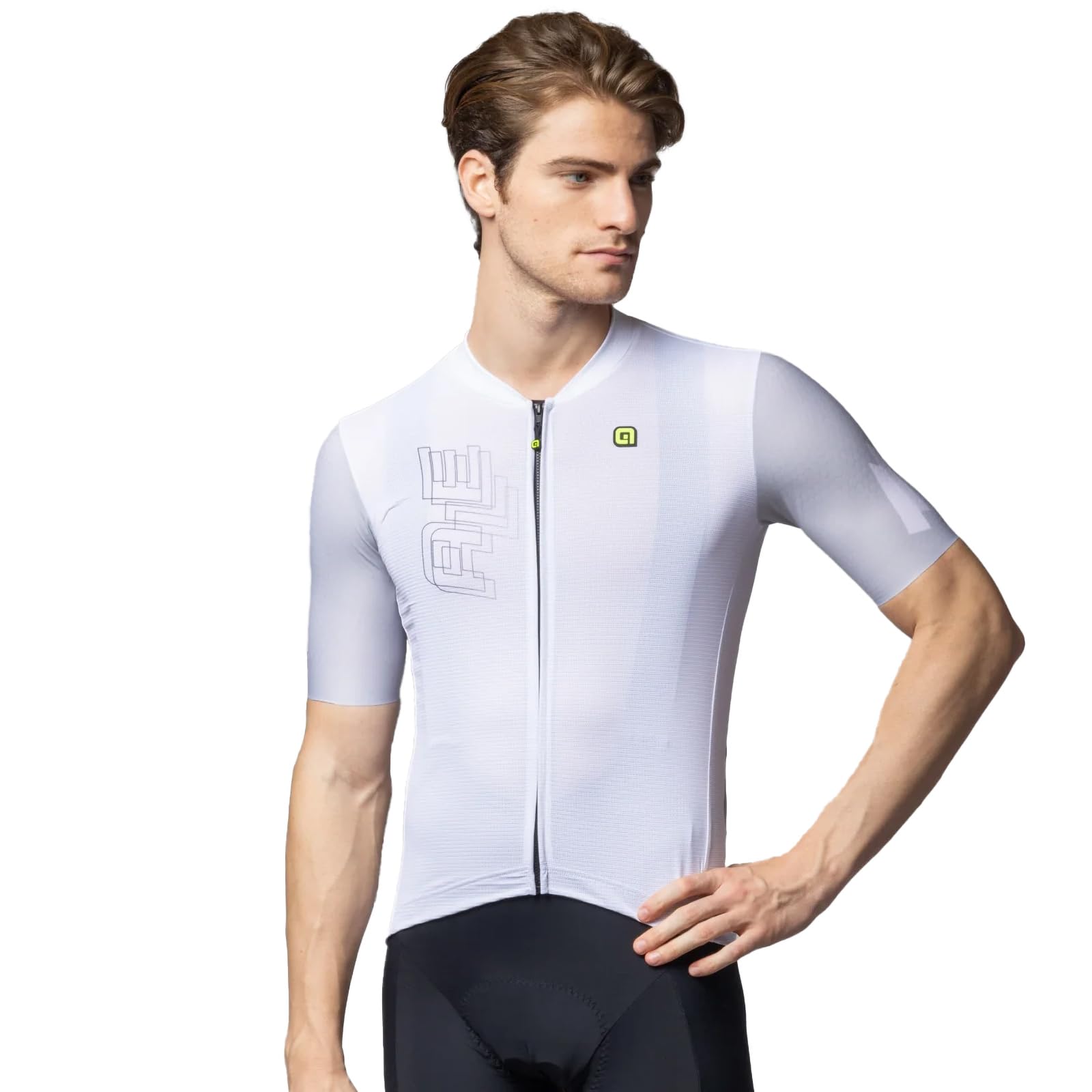 Alé Cycling Men's PR-E Follow Me Cycling Jersey, White, XL