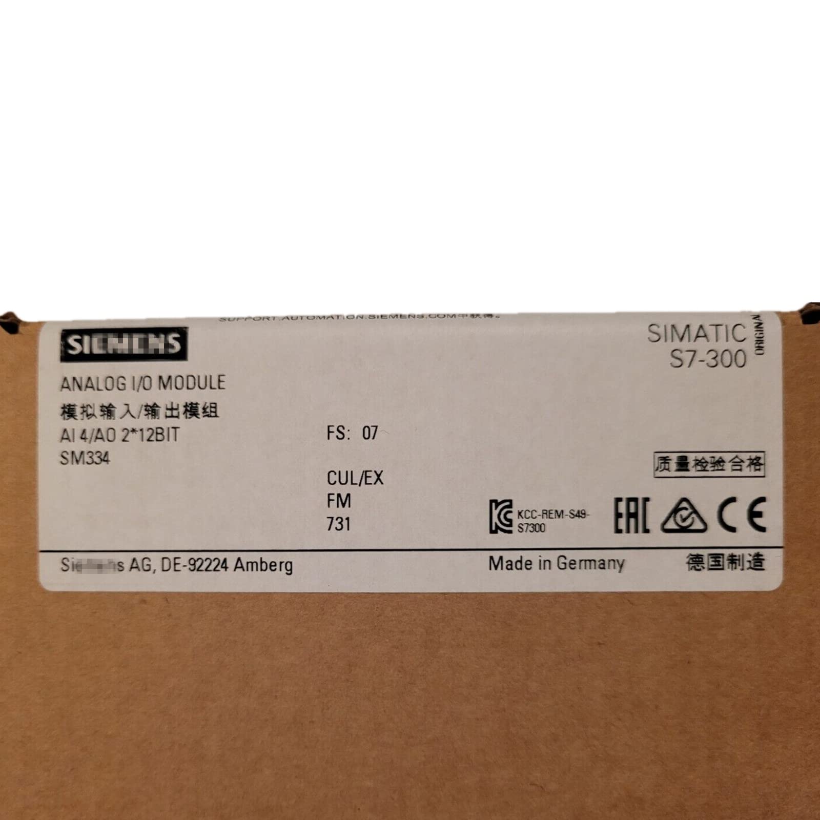 Tsnwinme 6ES7334-0KE00-0AB0 Analog Input Module, 6ES7334-0KE00-0AB0 Analog Module for Precise Signal Control