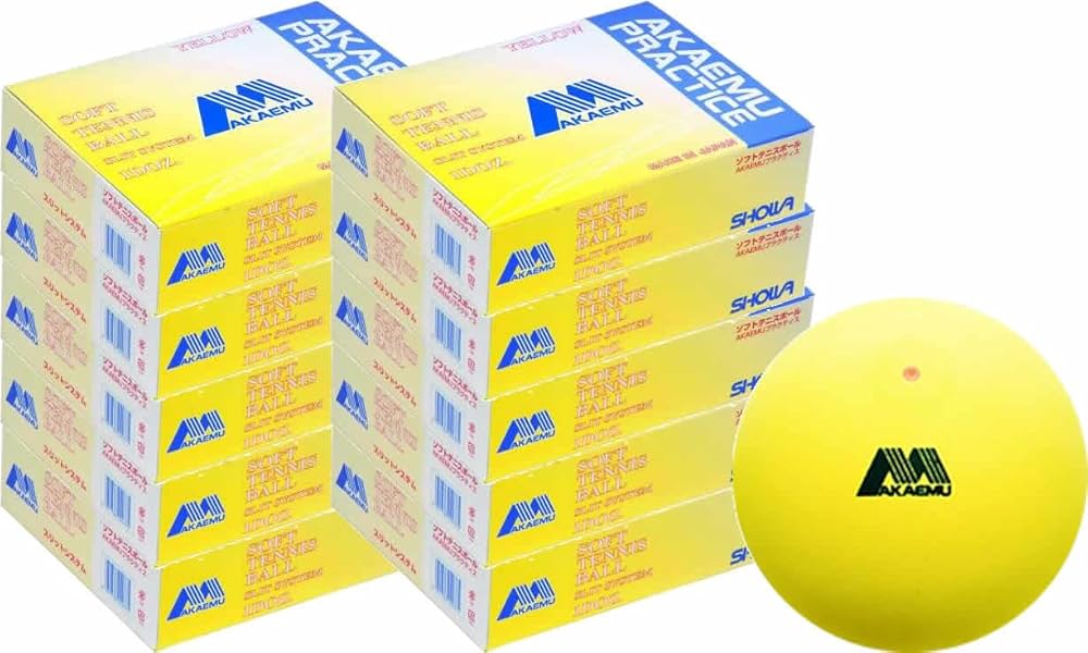 Amazon | アカエム ソフトテニスボール 練習球 10ダース 軟式テニス