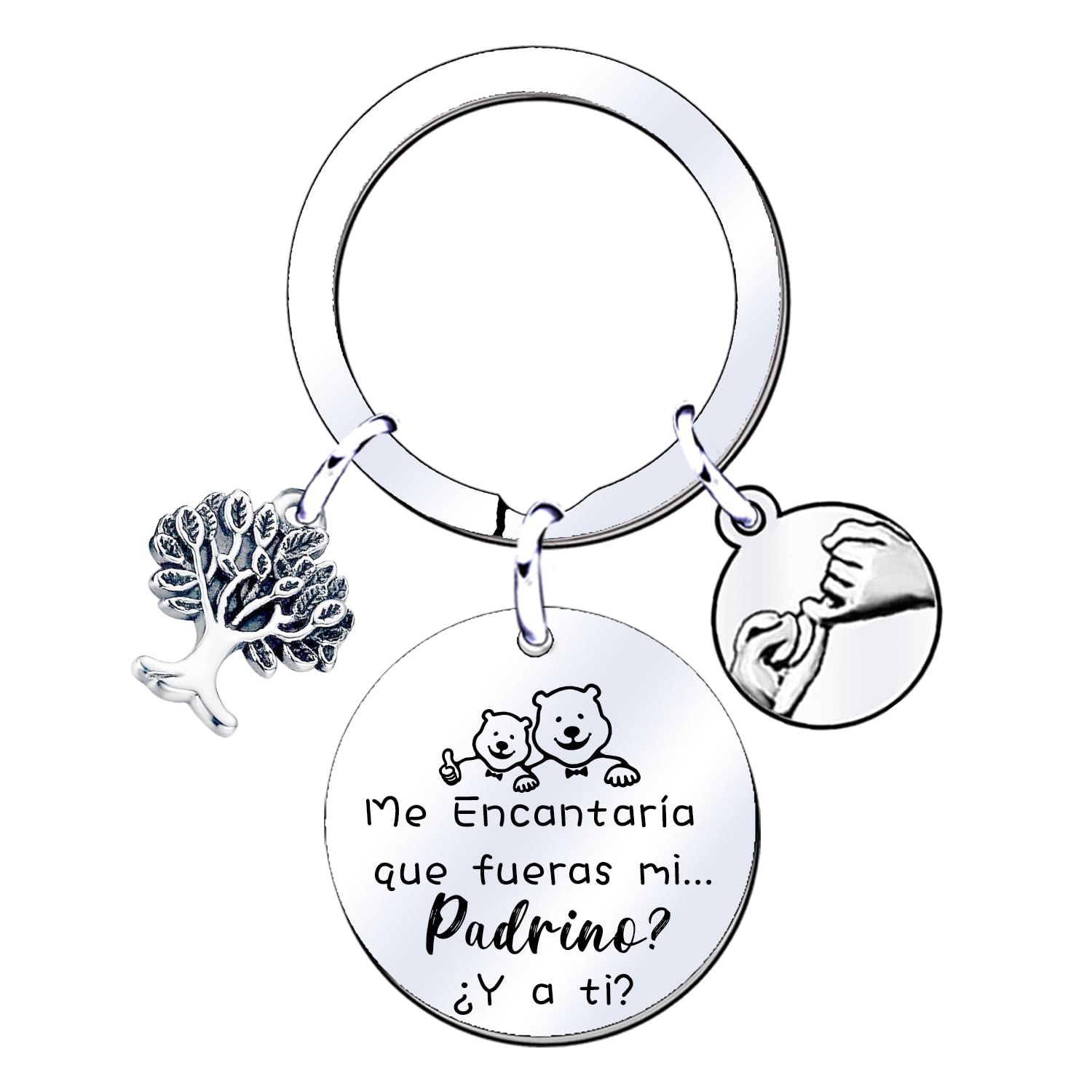 MNBVBV Regalo Padrino Llavero Quieres ser mi Padrino Personalizado Padrino Llavero regalo padrinos bautizo Llavero Padrino bautizo Regalos de Cumpleaños Padrino Regalo Navidad