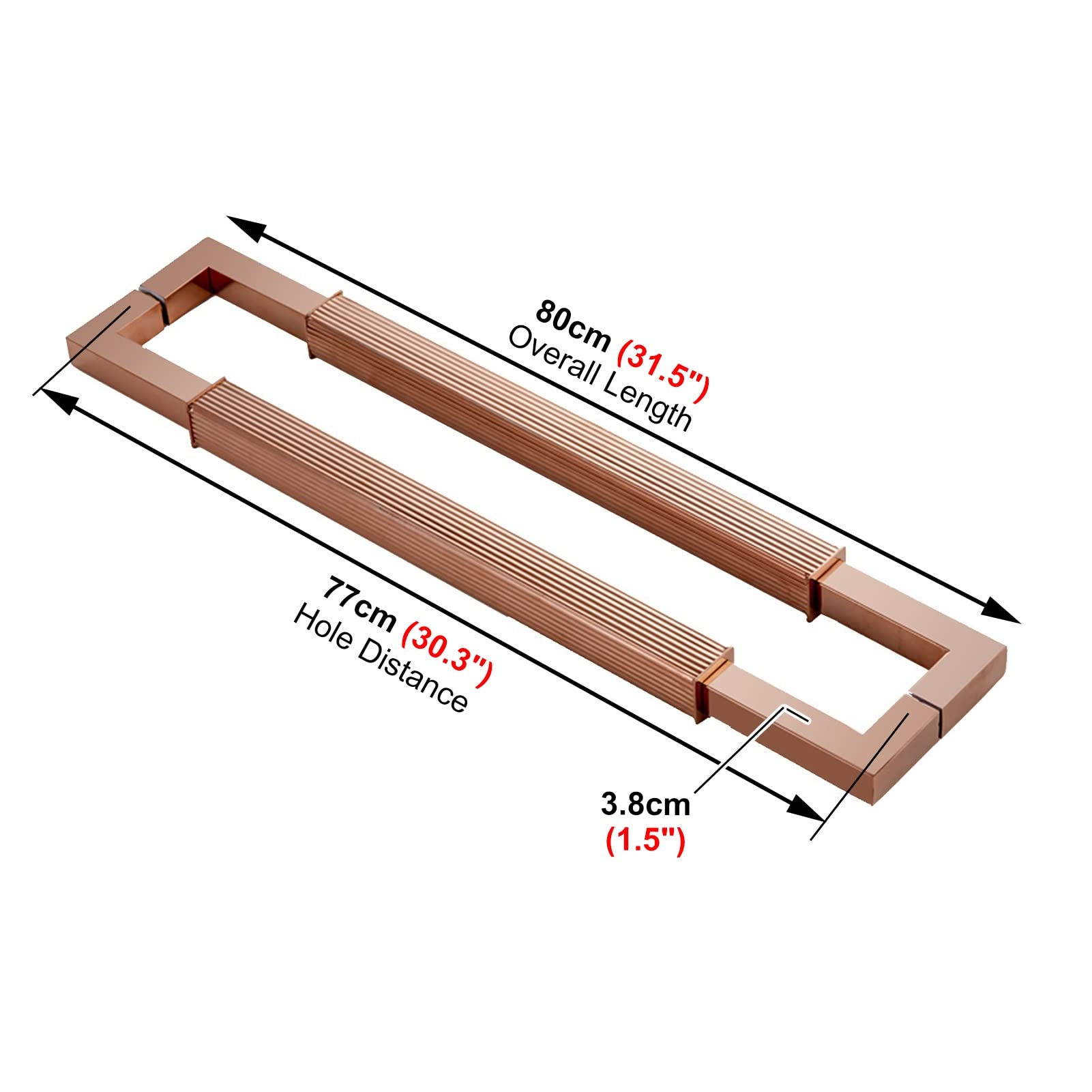 Moderna maniglia scorrevole a due lati per porte interne/esterne in acciaio inox, design push pull per casa, ufficio, cucina, bagno, facile installazione con viti incluse
