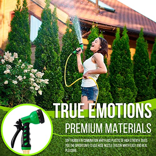 Hose Sprayer 2 In 1 Connection Options 3/4" Us Standard & Quick Connector, Garden Hose Nozzle, Water Hose Nozzle With 9 Adjustable Watering Patterns, Hose Nozzle Sprayer Heavy Duty (Plastic/Rubber) #TOP4