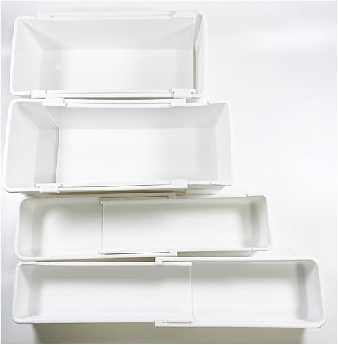 Miniatura 6 de Organizador de cajones de cocina, paquete de 4 bandejas organizadoras de cajones expandibles, contenedores ajustables para cajones de utensilios