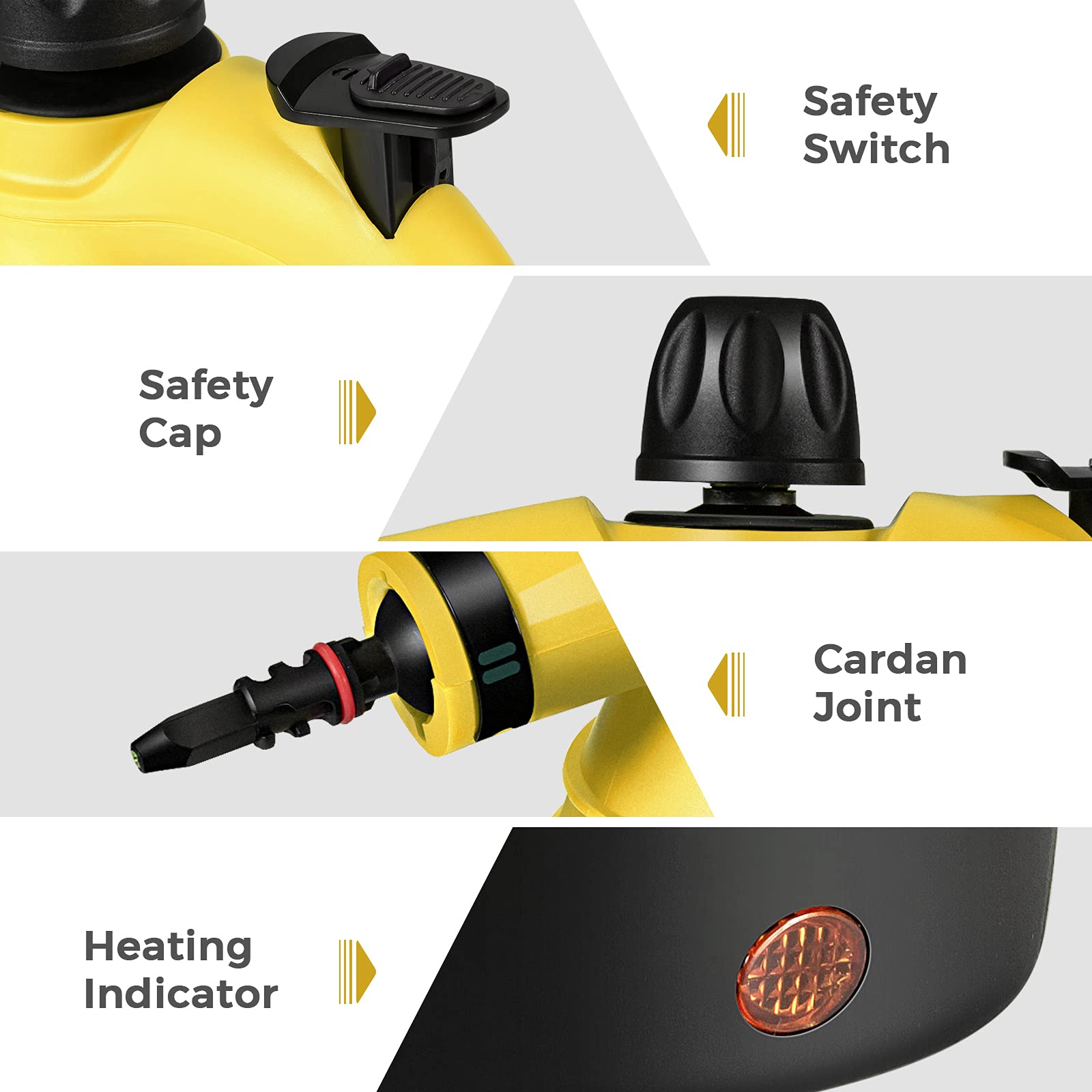 Steam Cleaner GOFLAME 1050W Handheld Multi-Purpose Floor Steam Cleaner