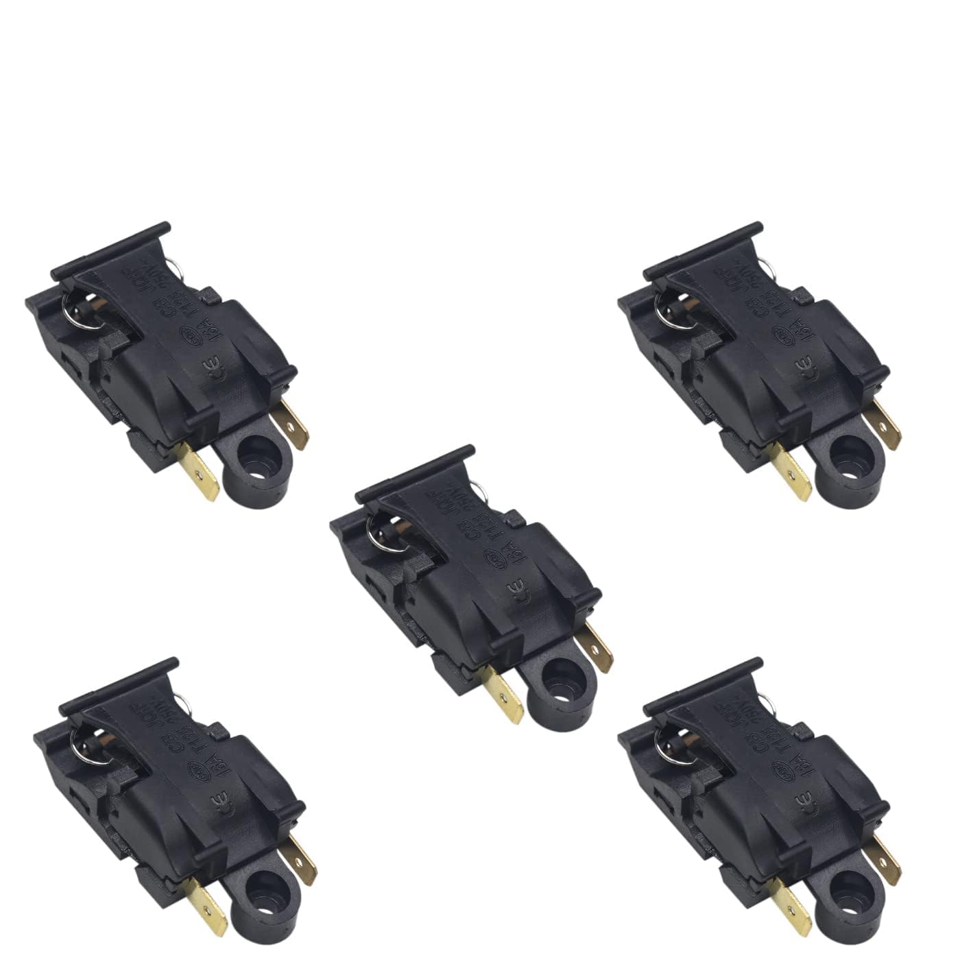 16A 250V 2 pin Terminal Electric Kettle Thermostat switch Kettle Spare Parts Universal Kettle Switch (Pack of 5)