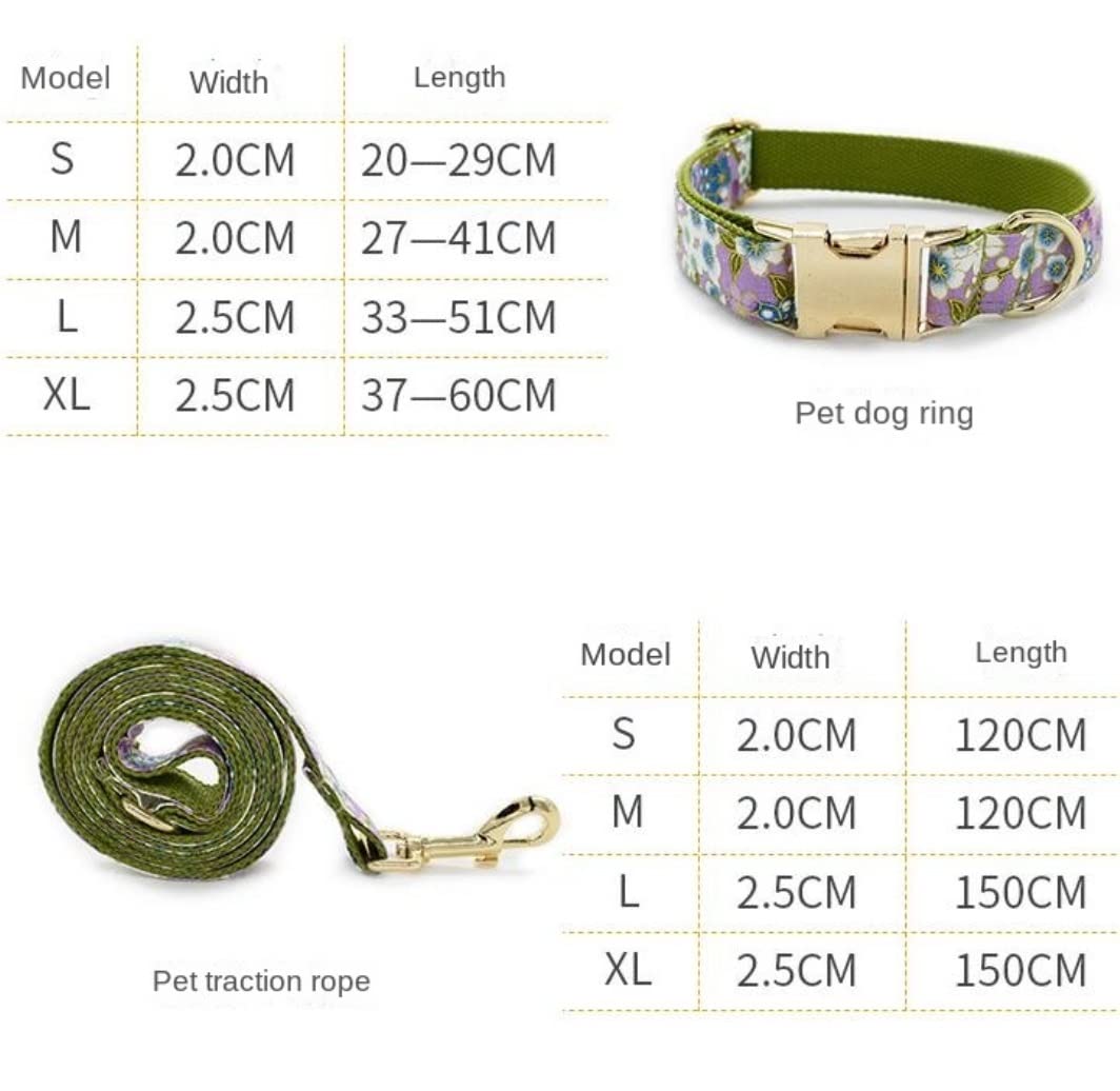 Correa Perro Correr Juego De Correa Y Collar Perro Personalizado con Impresión Arneses para Mascotas para A Prueba Escape Sin Tirones Antideslizantes Reforzada(20-29cm)