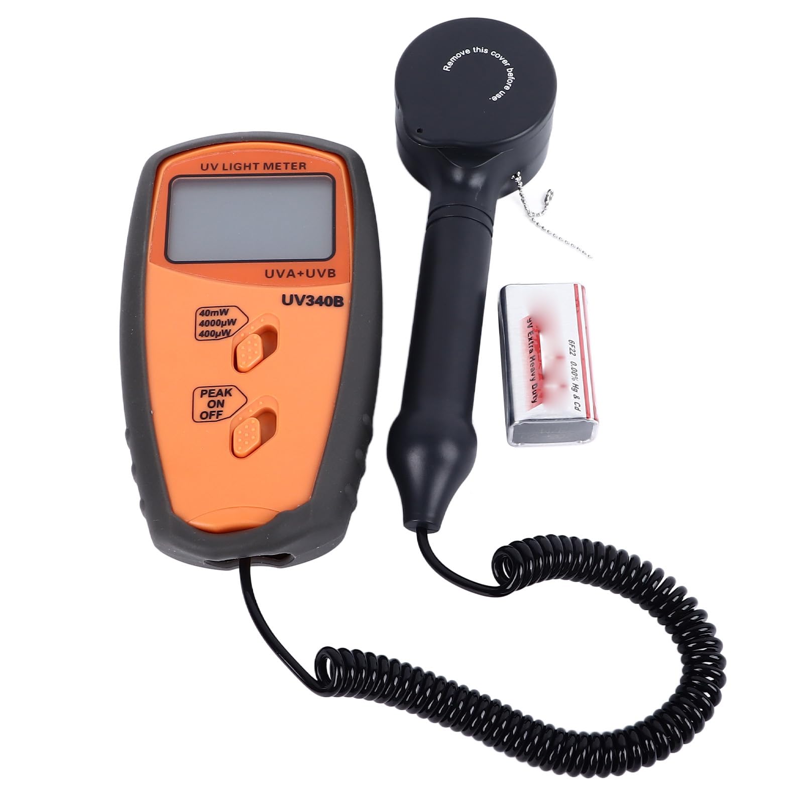 Radiómetro UVA UVB, Medidor de Luz UV de Amplia Aplicación de Precisión de 290 a 390 Nm, 3 Niveles para Medición