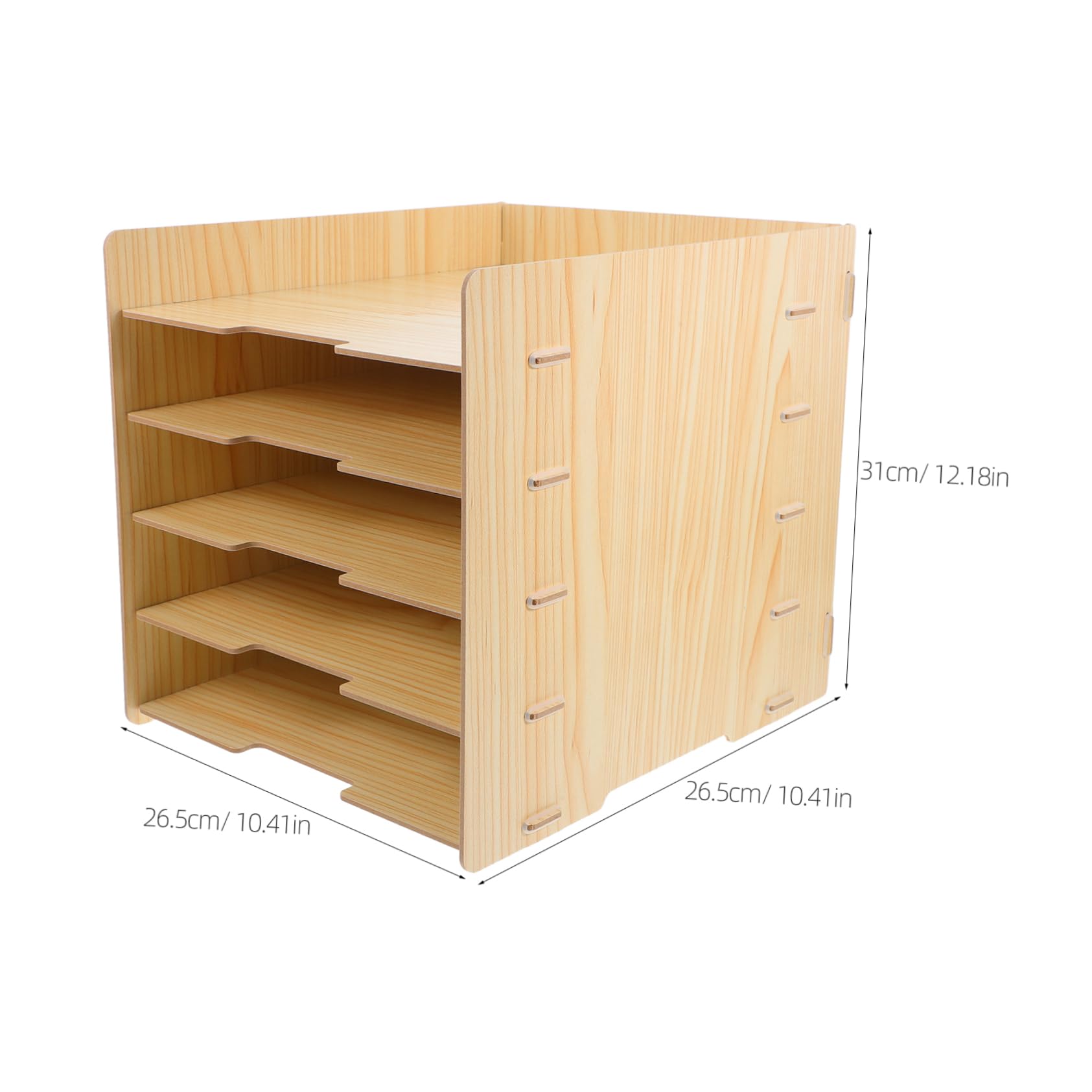 DOITOOL Organiseur De Bureau Multicouche En Bois, Organiseur De Documents, D'enveloppes, Facile À Installer, De Papeterie Moderne