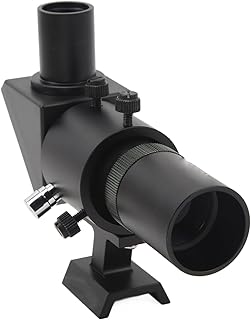 Finder Scope, 6x30 Metal Finderscope, 120mm Focal Length Right Angle Correct Image Optical Finder with Aluminum Alloy Bracket, for Astronomy Telescope
