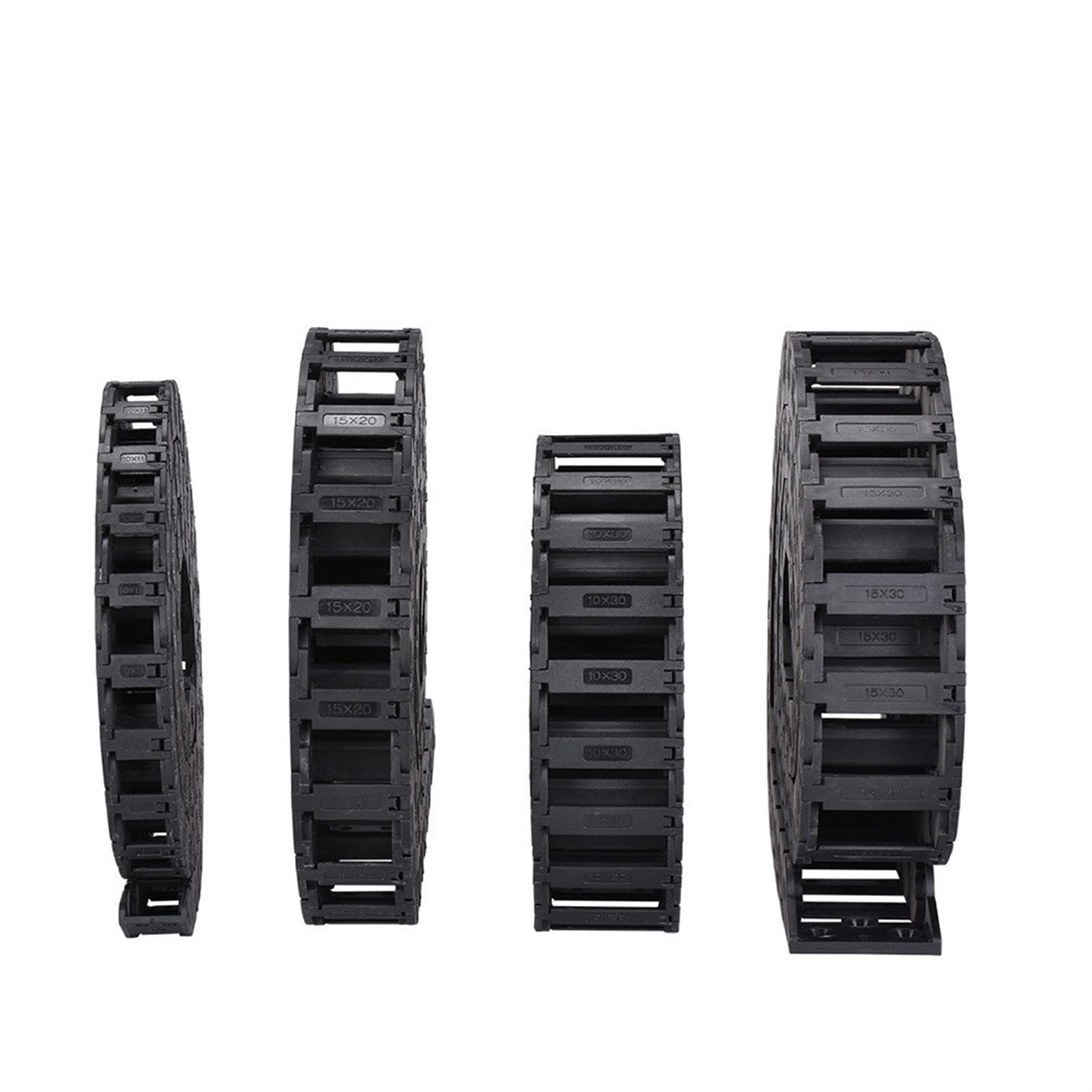 3D-Drucker-Teile, offene Schleppkettenbrücke, Drahtträger-Werkzeuge, Kunststoff-Nylon-Drahtbrücke, außen offen, mit Endanschlüssen, 10 x 11, 1 m(1PCS,10x15x1000mm)