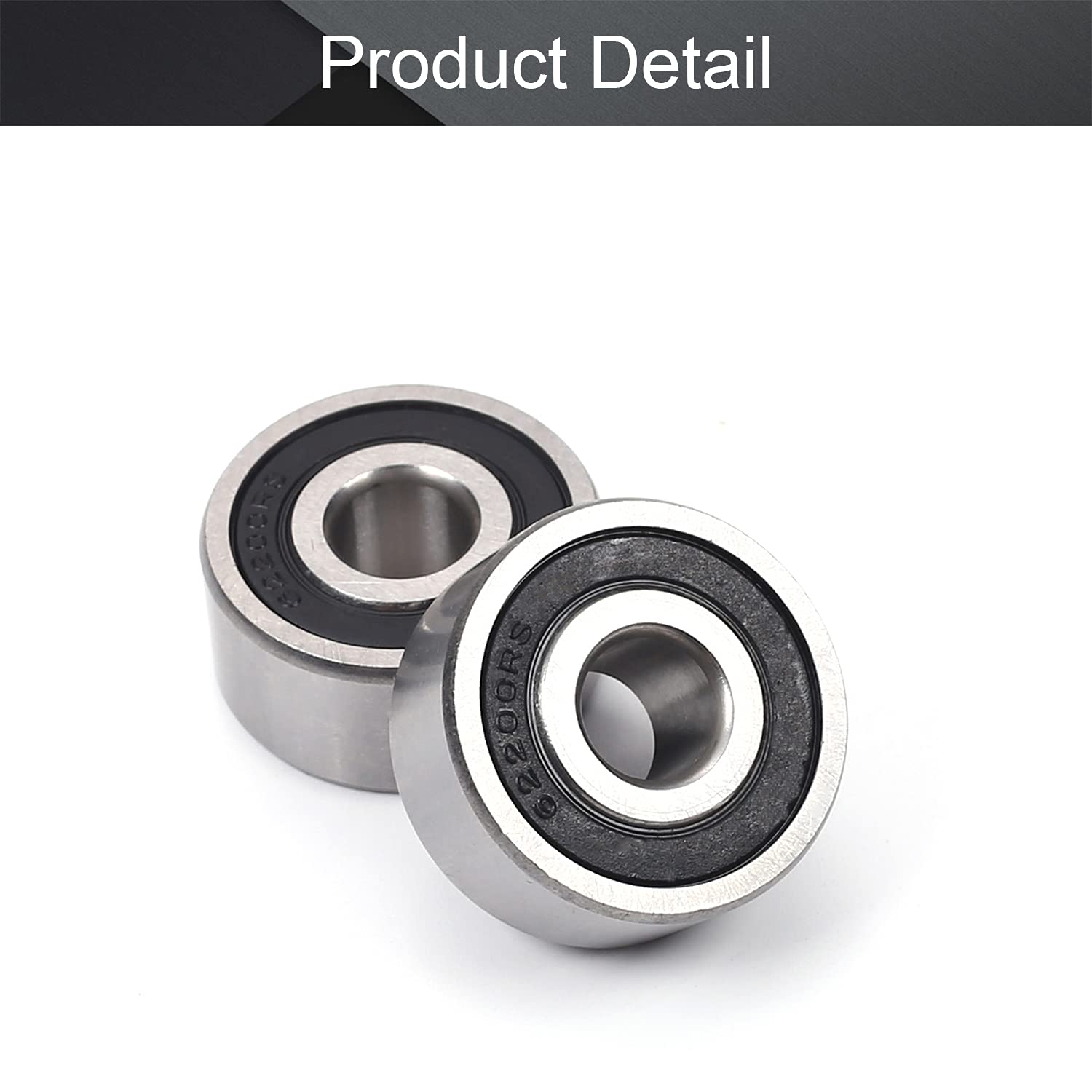 Lot De 2 Roulements à Billes 5200-2RS 10x30x14.3mm - Double Blindage Acier Chromé Othmro