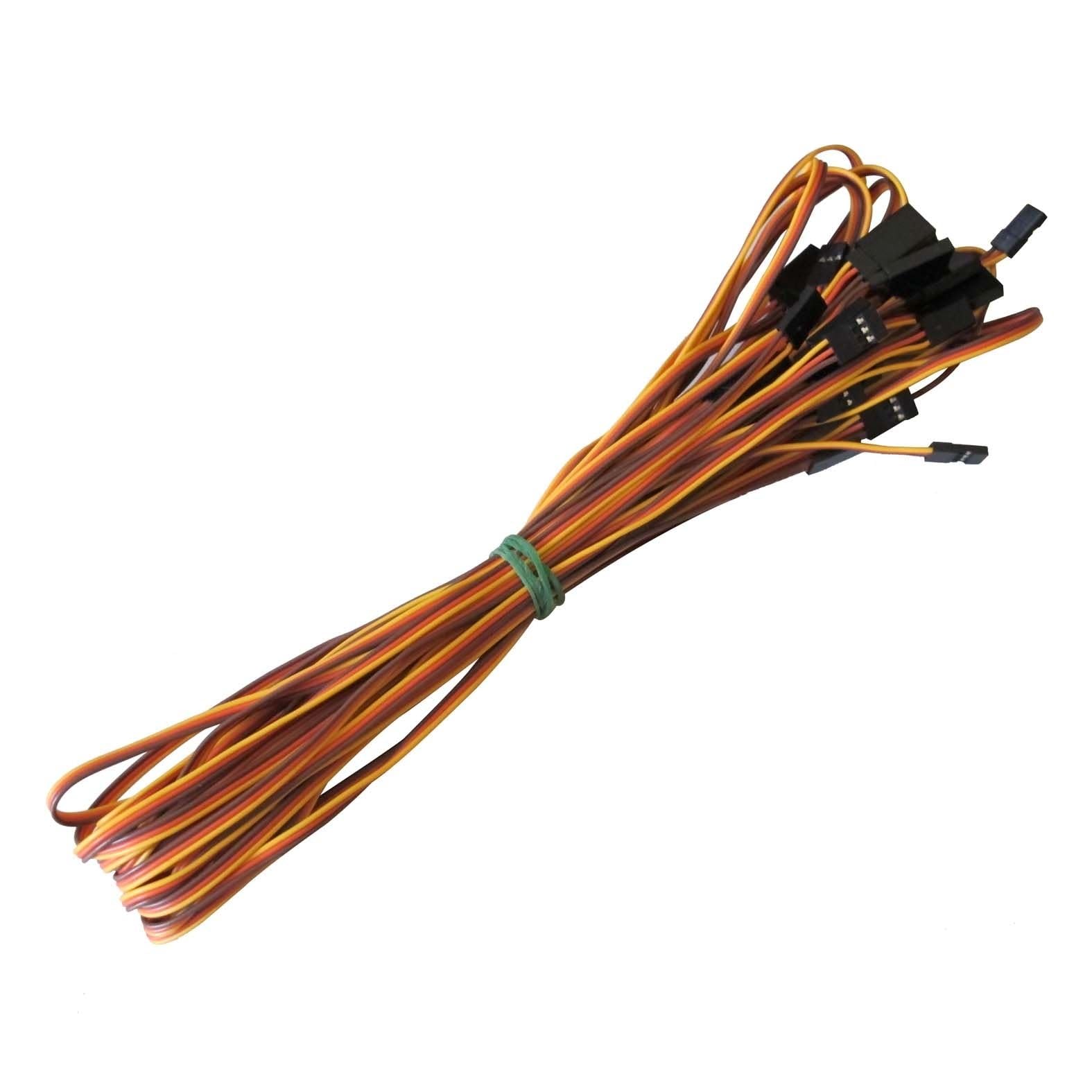powerday®1000mm Servo Extension Cord Cable Lead Wire JR Futaba 100cm 26AWG 1M (pack of 10 pcs)