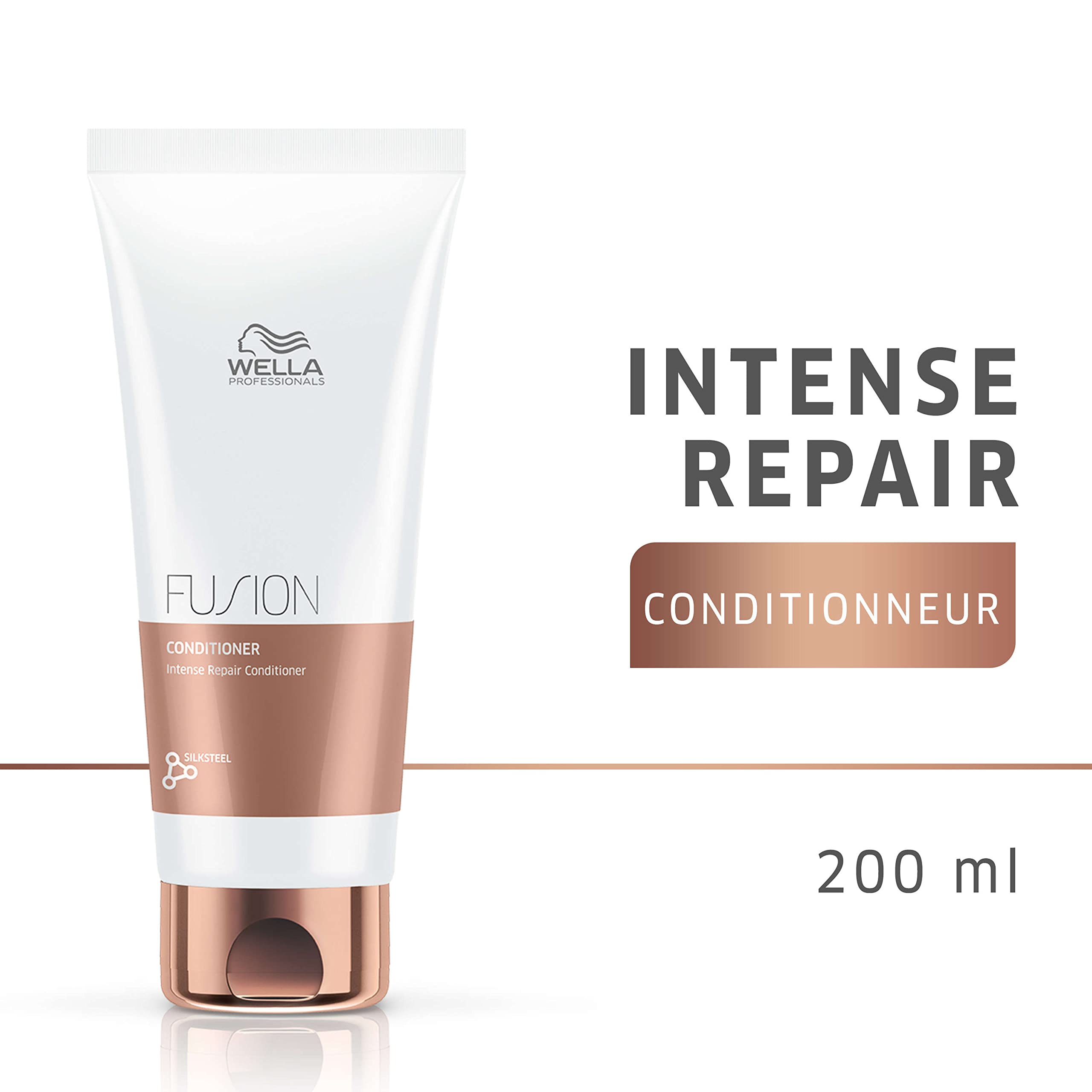 Wella Professionals Fusion Après-Shampoing Réparation Intense - Démêlant & Lissant pour Cheveux Abîmés - Apporte Brillance & Prévient la Casse (200ml)