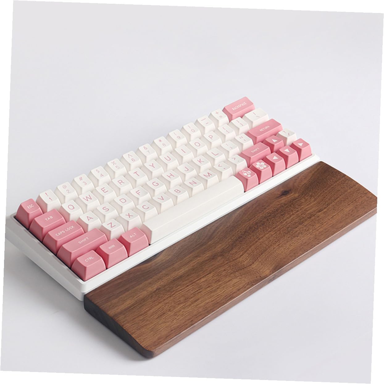 Handgelenkauflage Natürliche Holzstruktur für Tastatur aus Walnussholz Ergonomisch 440x80mm Schmerzlindernd und Langlebig für Computer und Laptop