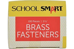 School Smart Brass Plated Fasteners - The Essential Office Tool