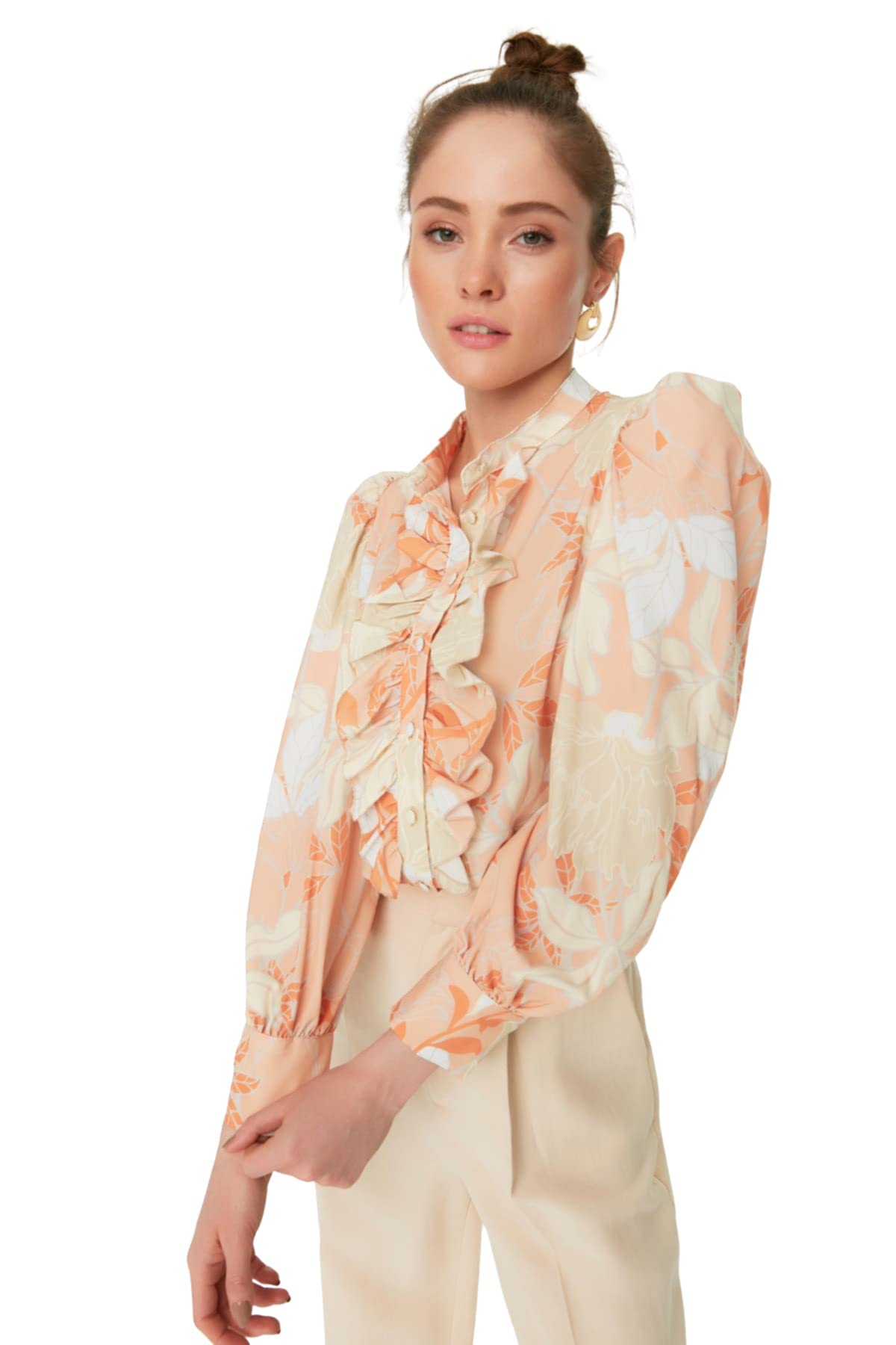 Camicia oversize con applicazioni