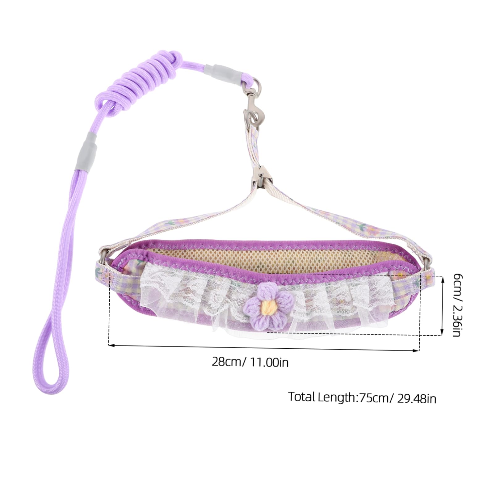 HEMOTON Pet Walking Harness Small Dog Harness Puppy Leash No Pull Adjustable Nylon Stylish Secure for Cats and Dogs