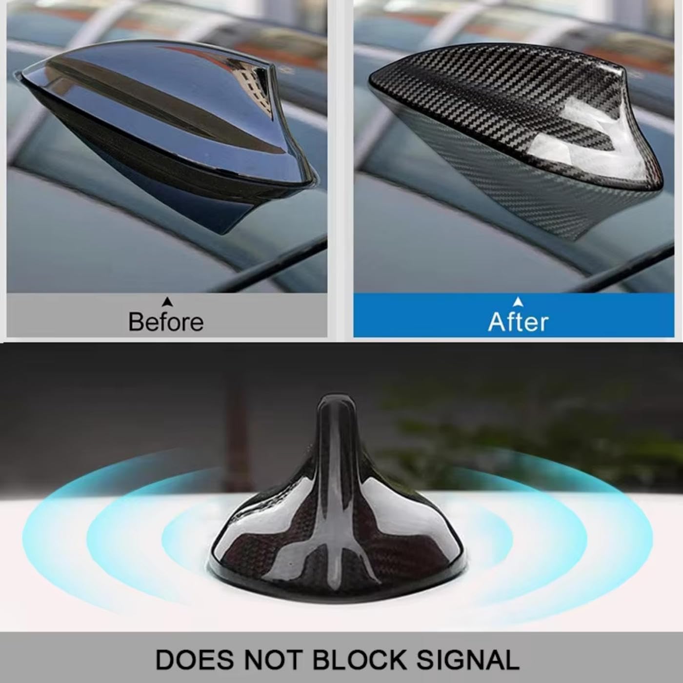 Fit for BMW 5 Series G30 2018-2019, Antenna Cover, Black Car Antenna Topper Cover Trim Exterior Decoration, Easy to Use