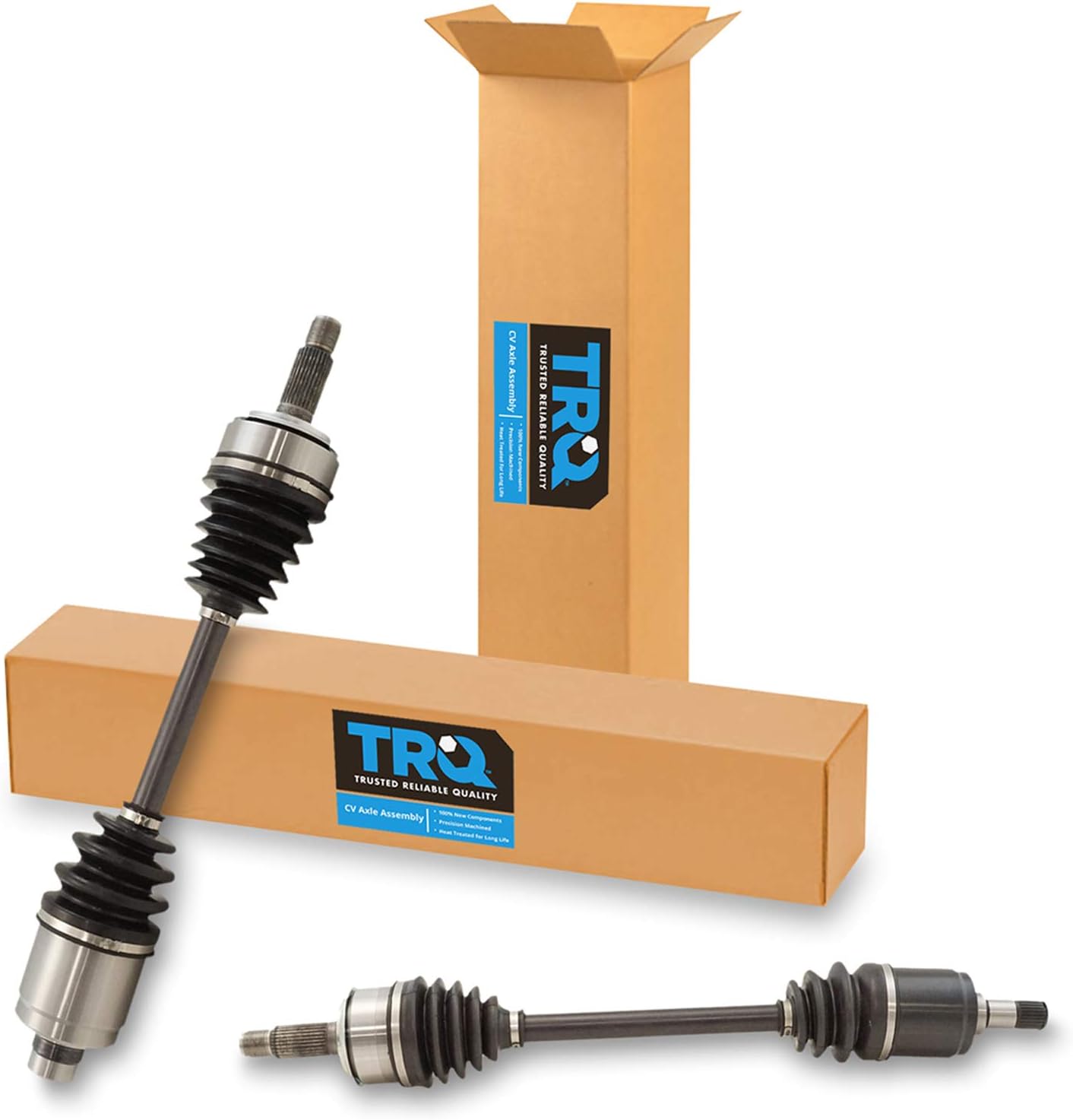 TRQ Front CV Axle Shaft Assembly Set Compatible with 2009-2013 Acura TSX 2008-2014 Honda Accord 2014 Civic CSA72814