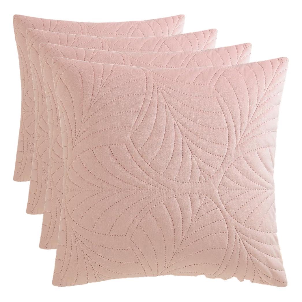 room99 Feel 45 x 45 cm Funda de cojín Decorativa Funda de cojín Decorativa Aesthetic Modern Dormitorio Salón Terciopelo ‎Rosa Polvo 1 Pieza (Paquete de 4)