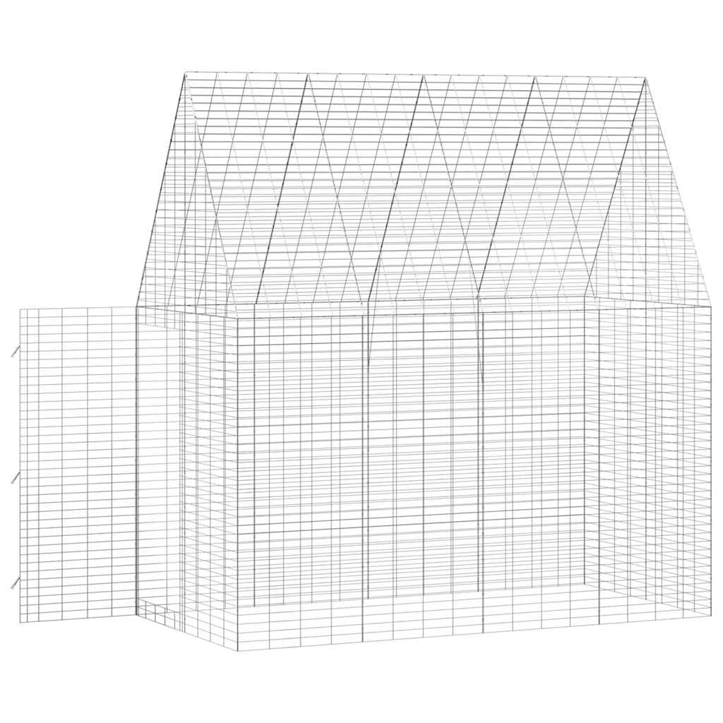 Jaula para conejos de acero galvanizado, 200 x 100 x 210 cm, para conejos, casa para conejos, cobayas, jaula para hámsters, exteriores, jardín y balcón con protección
