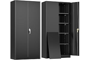 Greenvelly Metal Garage Storage Cabinet: Secure and Versatile Tall Steel Cabinet for...