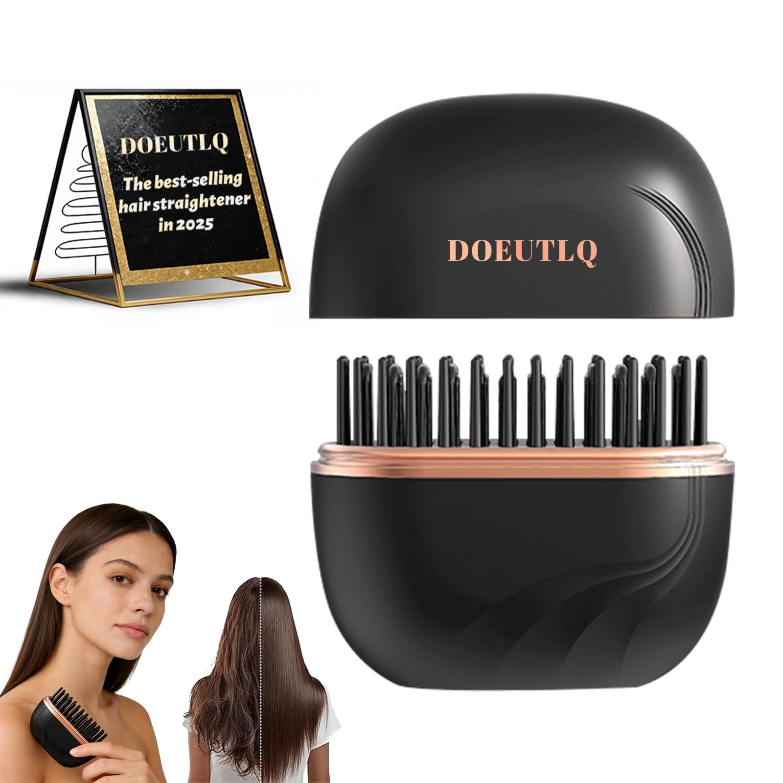 Mini Hair Straightener Portable 2026 Cordless Curling Iron Small Flat Steam Hair Straightener Brush Travel Hot Styling Tools
