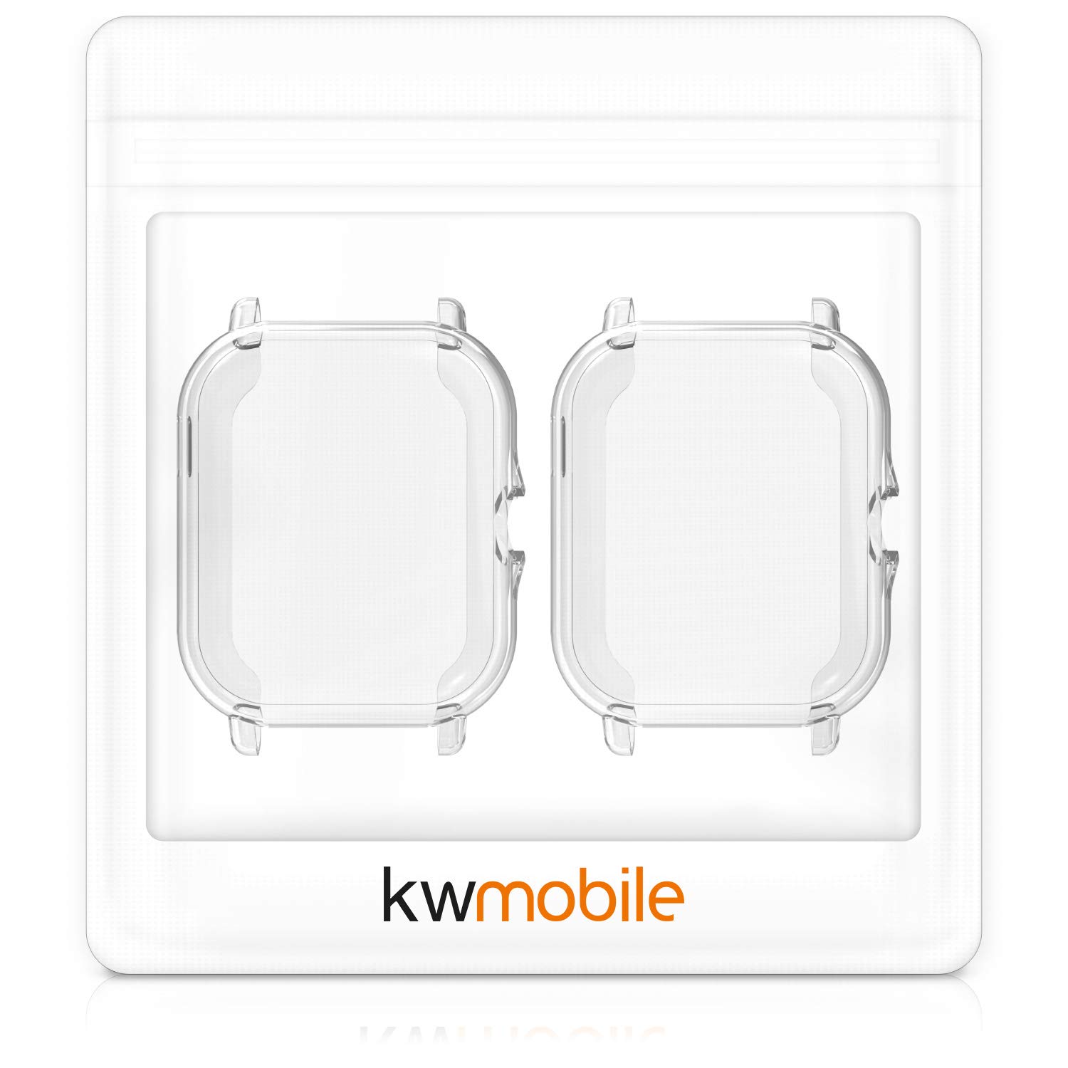 kwmobile Etui kompatybilne z Huami Amazfit GTS 3 / GTS 2 / GTS 2e, 2 x silikonowe etui na monitor aktywności z TPU, przezroczyste