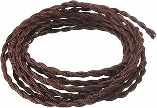 5 M/lote 2x0,75 Color Marrón Cuerda Vintage Cable Trenzado Retro Tela De Alambre Eléctrico Trenzado DIY Lámpara Colgante Lámpara De Alambre