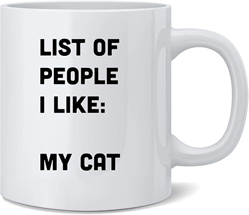 Poster Foundry Taza de café de cerámica con texto en inglés "My Cat People I Like Funny Antisocial Introvert, taza de té, regalo divertido y