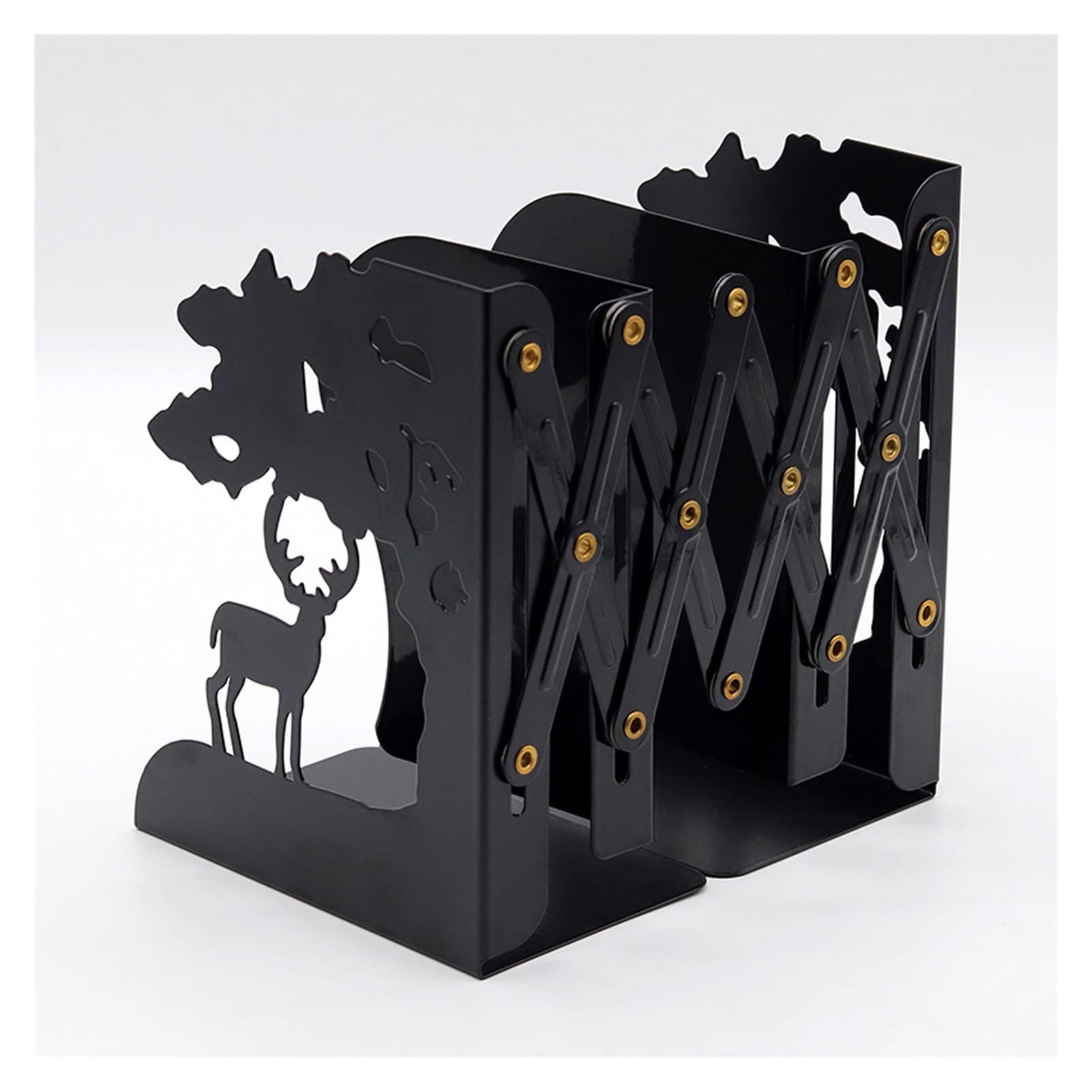 Sujetalibros Decorativos Sujetalibros de Metal Ajustable Soporte para Libros Soporte de Escritorio Sujetalibros Soporta Sujetalibros para Estantes Oficina y Hogar Sujetalibros Antideslizant