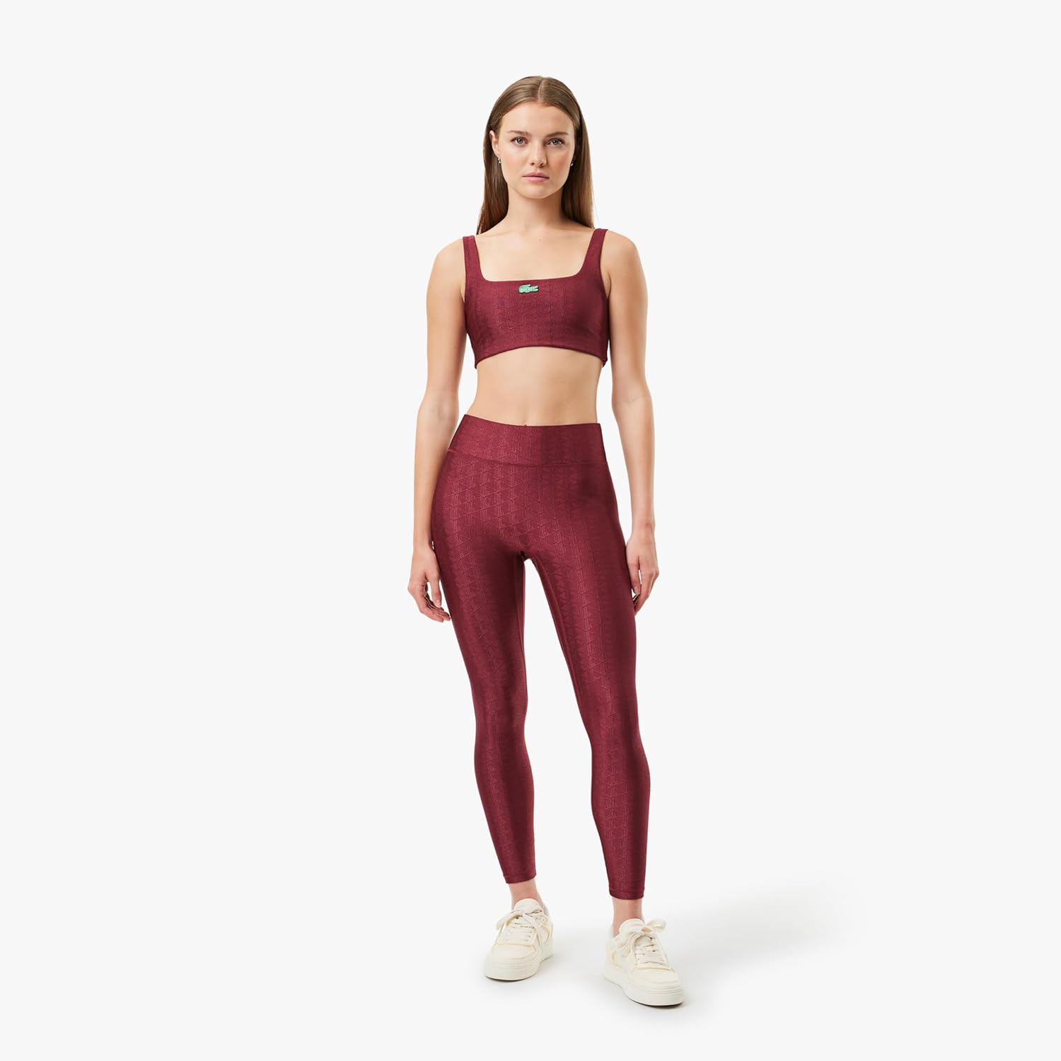 Lacoste x Bandier Women's Monogram Print Leggings - Image 3