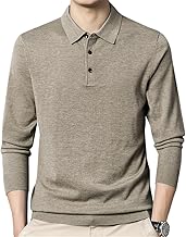 CEEN Polo Shirt, Men's, Long Sleeve, Knit Sweater, Plain, Thin, Casual, Men's Top, Simple, Spring, Autumn, Winter, Gentleman's Clothes, Thermal, Cold Protection, Golf, Work, Office, Knit Polo