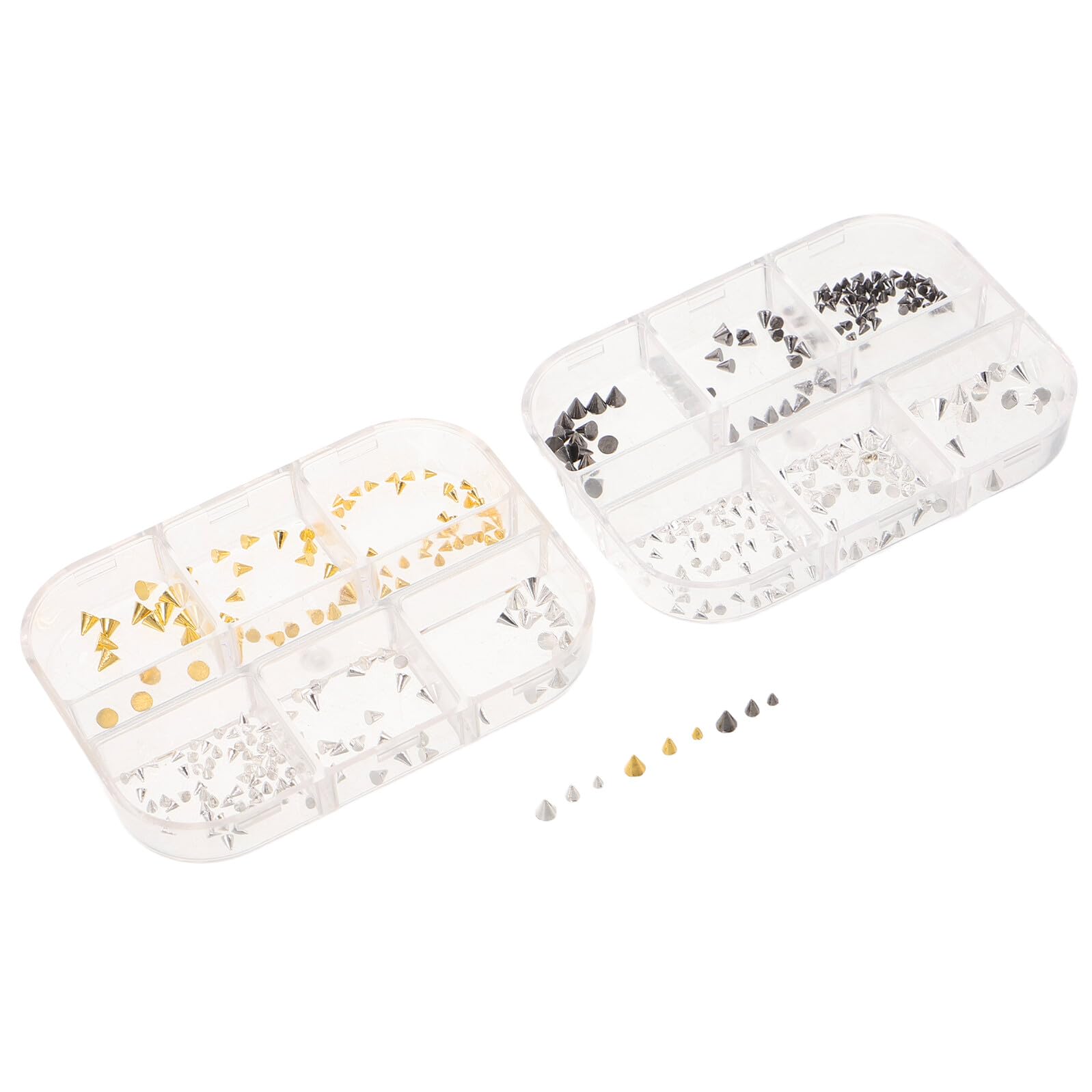 2 Boxes Rivet Nail Art Accessories Spikes for Nails Spike Charms