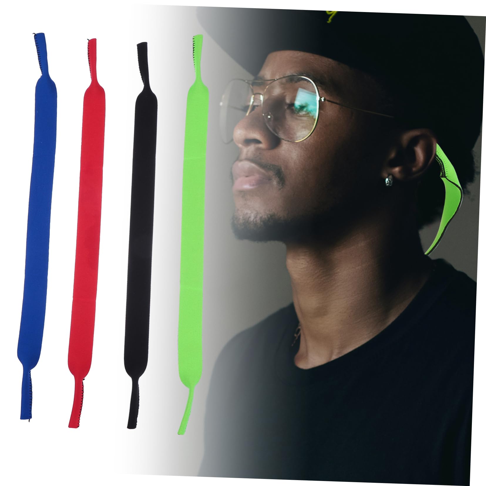 BUTIFULSIC 4 Pairs Sports Glasses Rope Retro Sunglasses Eyeglass Chains Mens Sport Sunglasses Eyewear Retainer Sunglasses Strap Mens Sports Sunglasses Adjustable Eyewear Holder Sbr