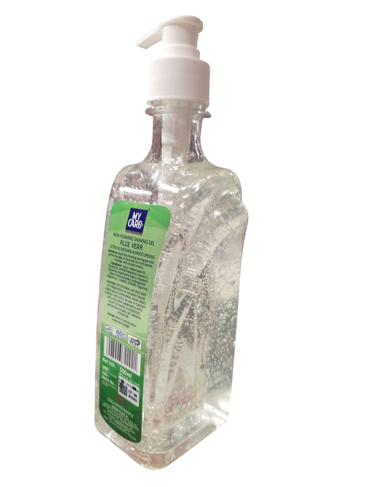 My Care Non-Foaming Shaving Gel With Aloe Vera,Vitamin E & Glycerin For Ultra Nourishing & Moisturinrising 500ml 2