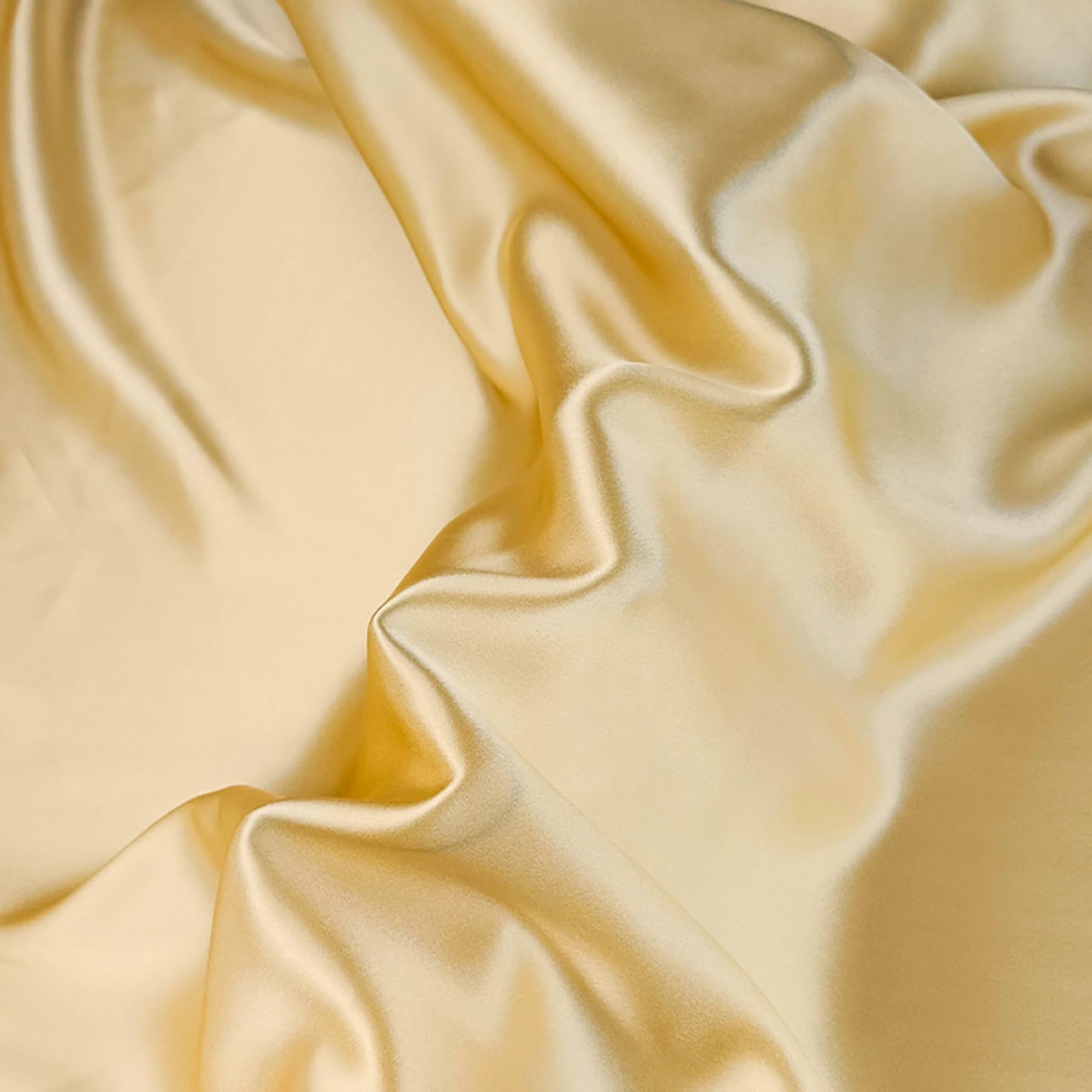 22 Momme 100% Mulberry Silk Fabirc 114cm Wide by 2 Metre Charmeuse Fabric Silk for Dress,Lining,Craft,Wedding(Champagne) — image 1