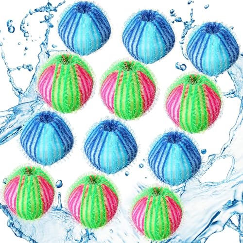 BAUCH 12 Pcs Atrapa Pelos Lavadora,Bolas Atrapa Pelos para Lavadora-Quita Pelos Mascota Reutilizables-Elimina Pelo de Perro/Gato,Pelusas y Suciedad-Compatible con Todas Las Lavadoras