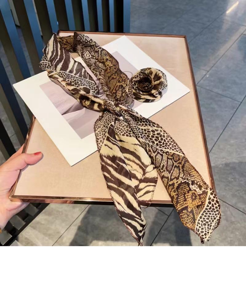 Women's Detachable Rose Flower Chiffon Scarf – Elegant Long Fashion Scarf, Versatile Hair Ribbon & Neck Kerchief3