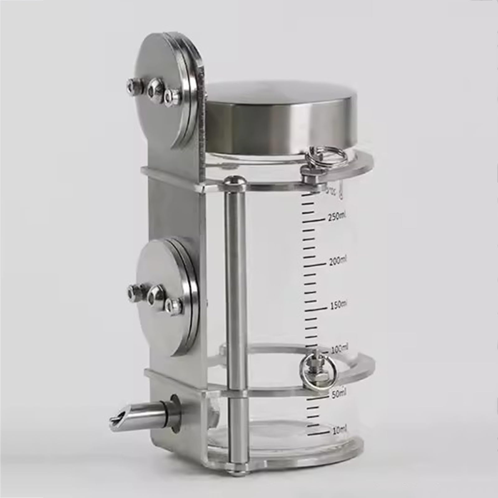 Botella de agua de cristal para pájaros con dispensador antigoteo y soporte universal para jaula, ideal para loros, conejos y roedores, gran capacidad, 300 ml