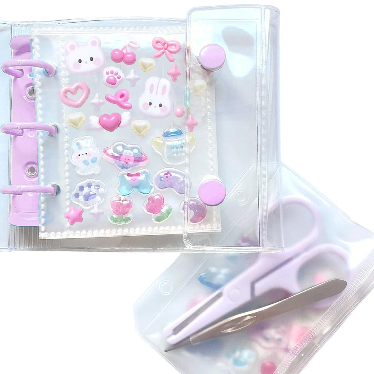 Amazon | AbonAbon シール帳 A8 透明 推し活 ミニ シールブック 小さい