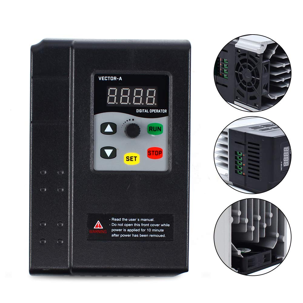 VFD Regulador de velocidad de frecuencia convertidor de velocidad para motor de corriente alterna 3 fases 2,2 KW 3HP VFD Variable Frequency Driver Inverter