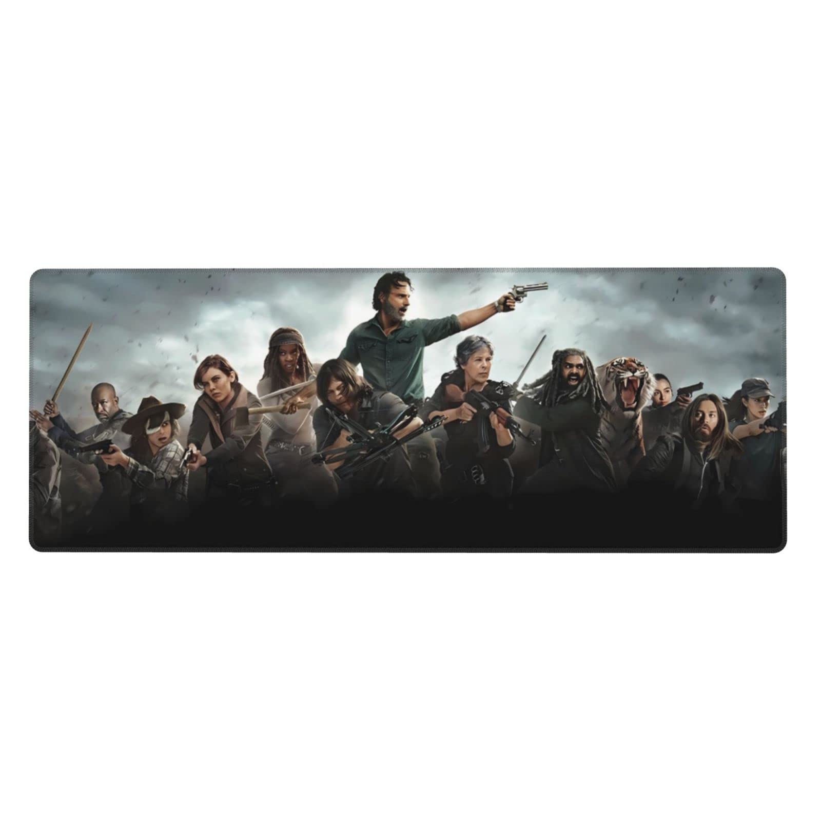 Walking Anime Dead Large Mouse Pad for Non Slip Rubber Base Gaming Anime Mouse Pad for Computer, Stitched Edges, Ultra Thick 3 Mm, Wide & Long Mousepad 31.5" X 11.8" X 0.12"