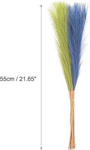 Miniatura 9 de MECCANIXITY 20 piezas de hierba de pampa sintética, 21 pulgadas21.7 in, decoración de hierba de pampa falsa para sala de estar, fiesta, jarrón de