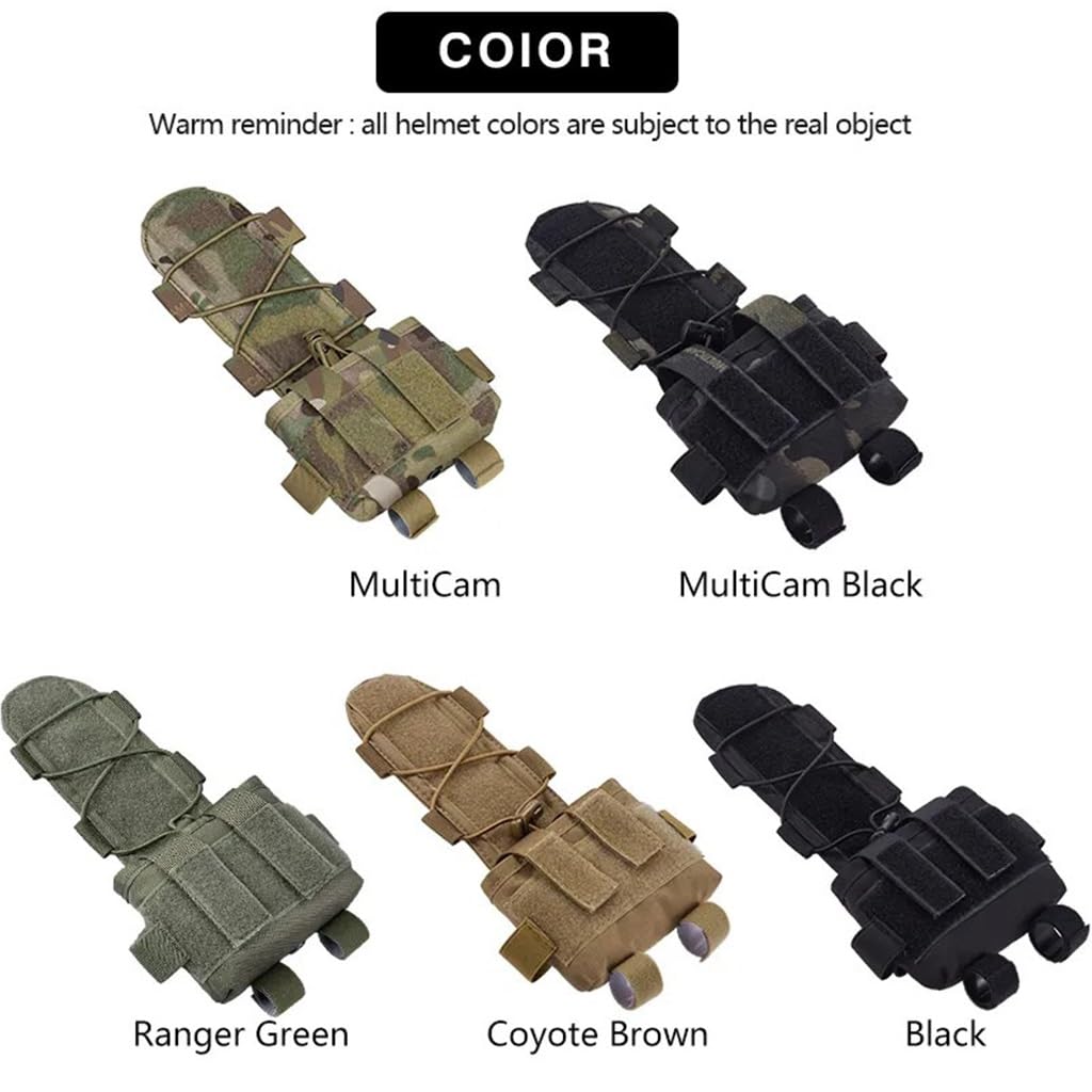 Bolsa Táctica MK2, Funda De Batería For Casco, Caza, Camuflaje, Combate, Bolsa De Batería Táctica Militar (Color : BK)