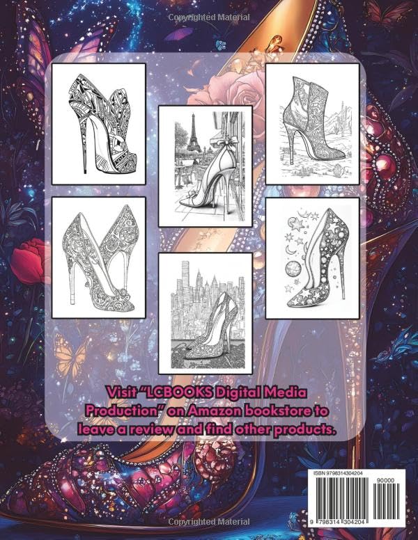 High Heels Coloring Book Perfect for Teens and Adults Including 60 Unique Designs Styles Includes: Classic Elegance, Glamorous Night Out, Fairy Tale, ... and Gothic.: Where Fashion Meets Creativity image 3