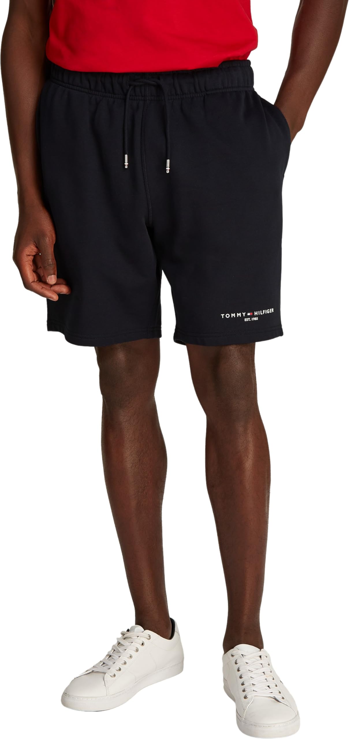 Tommy Hilfiger Men's Small Tommy Logo SweatShorts MW0MW38698 Sweatpants, Blue, XS