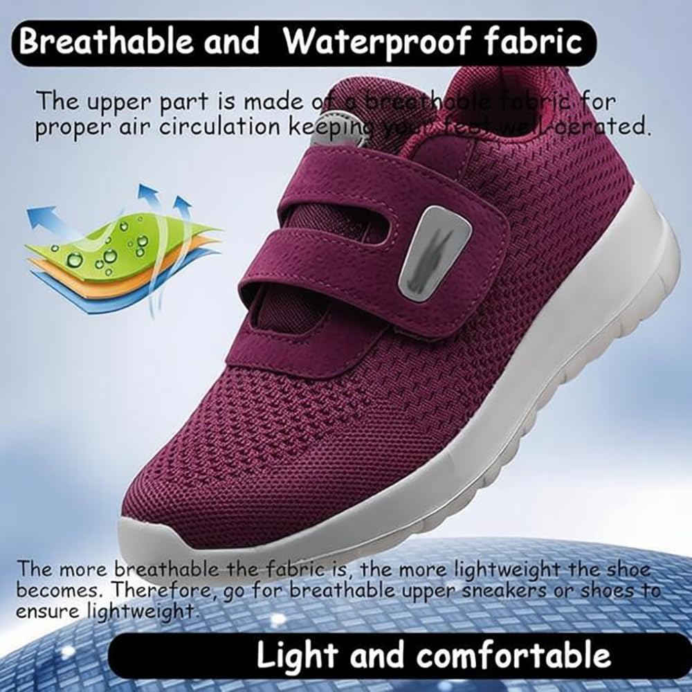 Zapatos para Diabéticos Calzado Ortopédico Ajustable Y para Caminar Zapatillas De Ancho Especial Fáciles De Poner Ligeras Y Antideslizantes Calzado Casual con Plantilla De Espuma